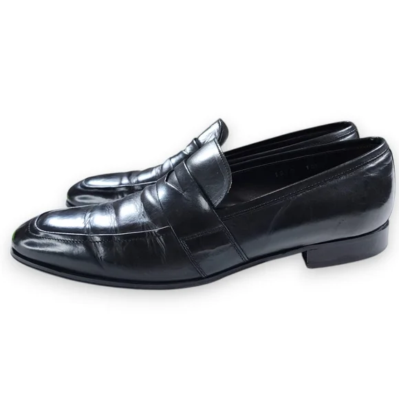 To Boot New York Adam Derrick Black Leather Penny Loafers Size 10.5 - Picture 3 of 13